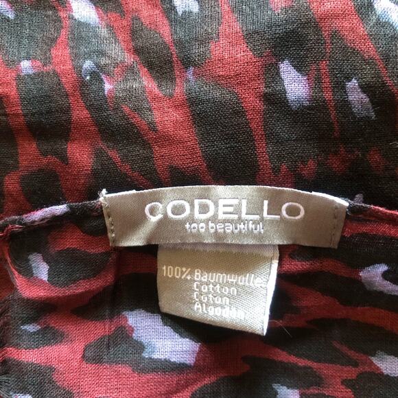 CODELLO Too Beautiful Women’s Solid Purple And Subtle Animal Print Cotton Scarf - Picture 4 of 10